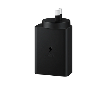 Samsung 65W Trio Adapter 2x USB-C + 1x USB-A Portable Fast Charger Black